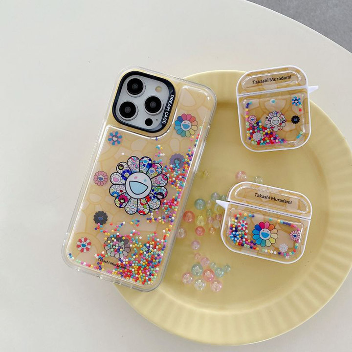 アイホン 15pro max スマホケース murakami sunflower風 