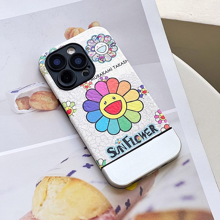 ハイブランド murakami sunflower アイフォーン 15プラス ケース 